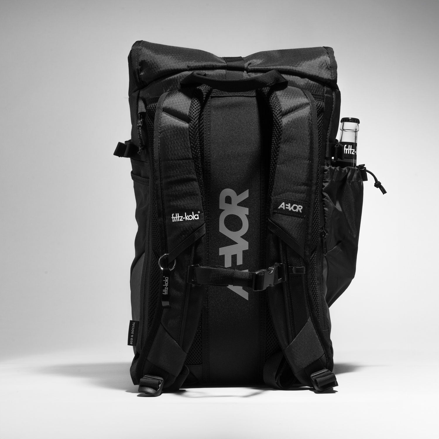 fritz-kola x aevor rucksack rollpack Ansicht hinten