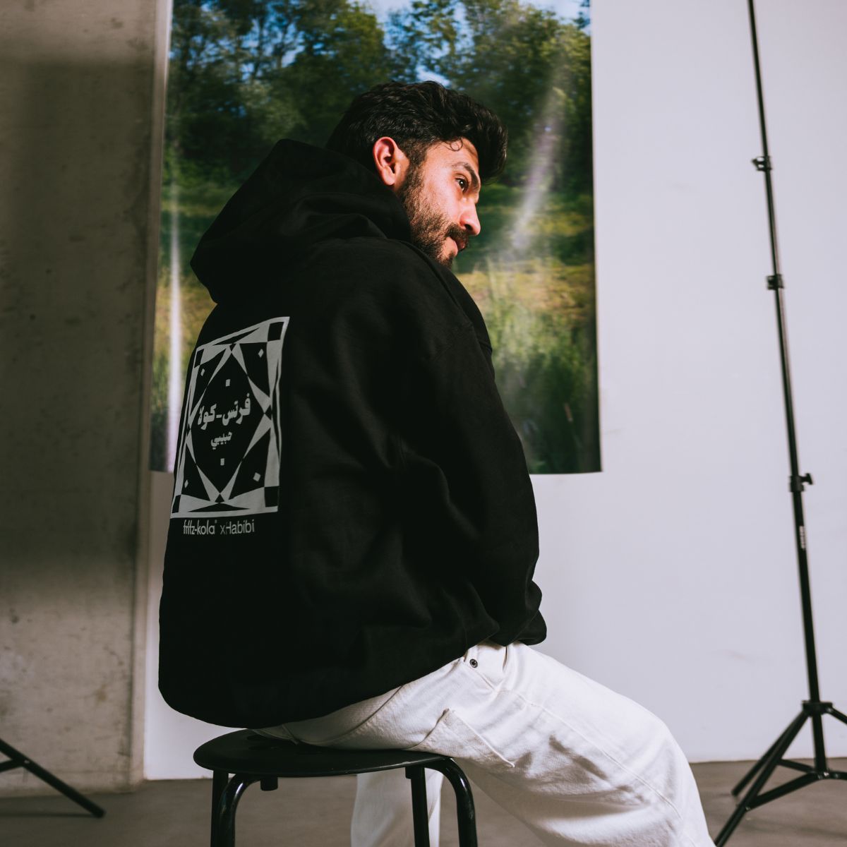 fritz-kola x Habibi hoodie oversized - schwarz