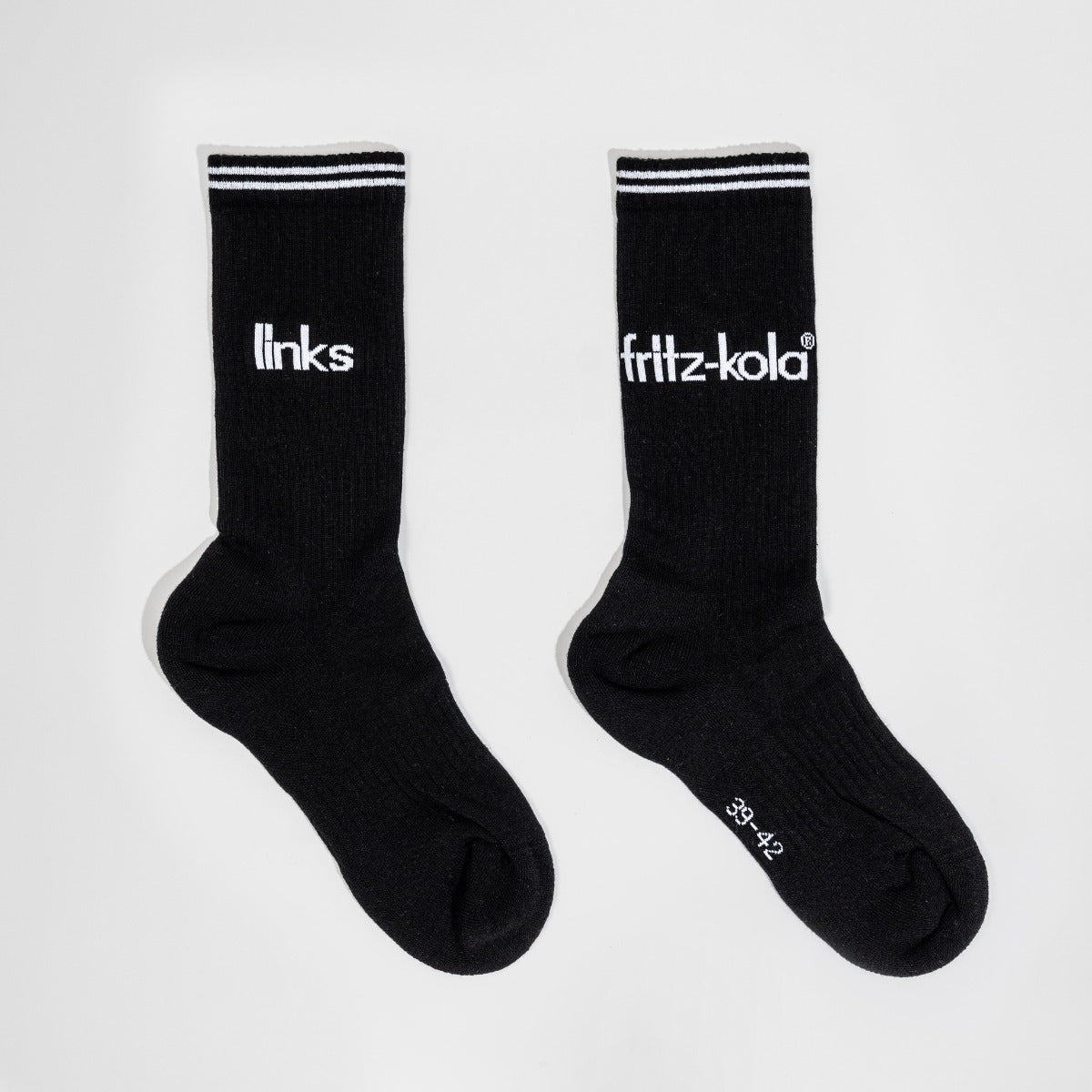 socken 'links' und 'auch links' - schwarz