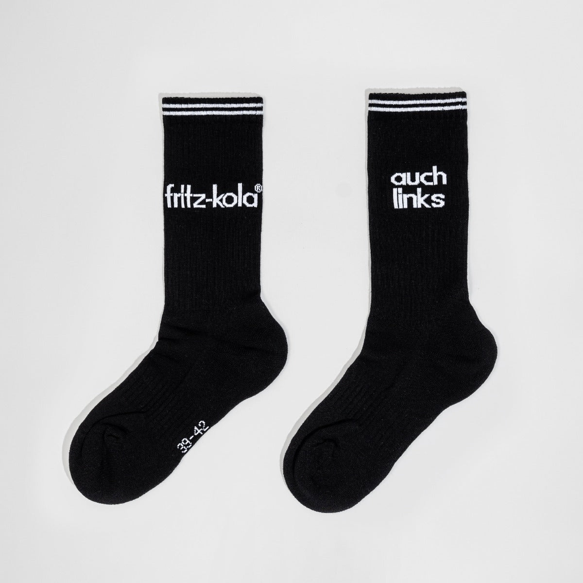 socken 'links' und 'auch links' - schwarz