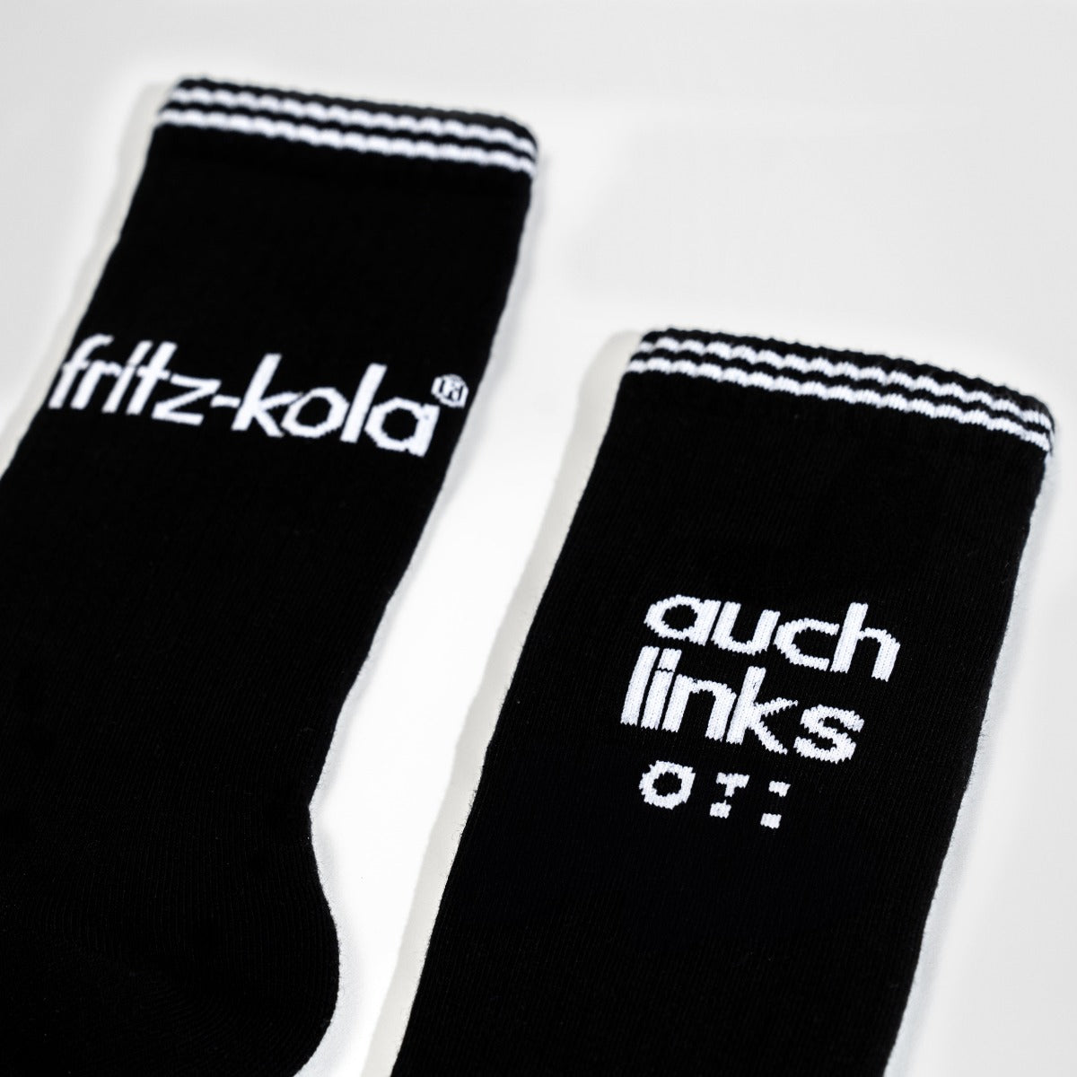 socken 'links' und 'auch links' - schwarz